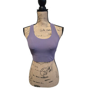 Lululemon long line sports bra with pocket for earbuds in dusty purple, size 6